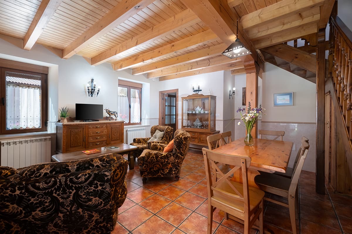 Soggiorno e sala da pranzo di Casa Acebo