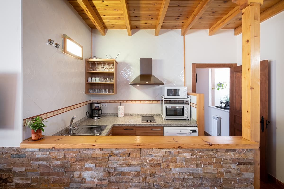 Cuisine ouverte équipée de Casa Arianes