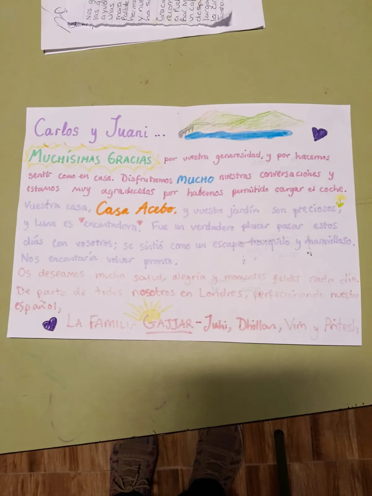 Dessin ou mot laissé par un hôte de Solapeña